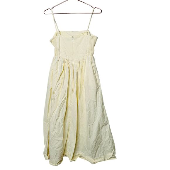 RONNY KOBO Yellow 100% Cotton Sleeveless Corset Midi Dress size 6 - Picture 5 of 16
